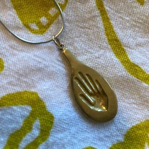 Gold Seaworthy PDX Palmata Brass Necklace Hand